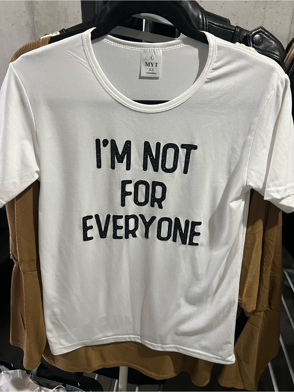 White Graphic Tee "I'm Not For Everyone"